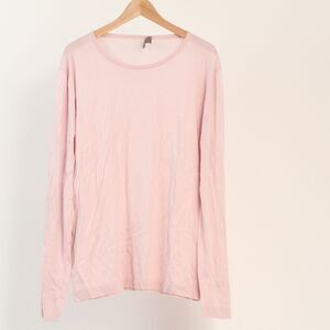 NWOT Recent Canali 1934 Pink Silk Crew Neck Pullover Sweater Made in Italy, 56